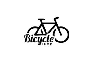 fiets winkel logo ontwerp vector afbeelding, monoline stijl logo