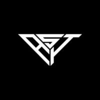 asi brief logo creatief ontwerp met vector grafisch, asi gemakkelijk en modern logo in driehoek vorm geven aan.