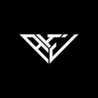 ahj brief logo creatief ontwerp met vector grafisch, ahj gemakkelijk en modern logo in driehoek vorm geven aan.