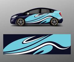 racing auto inpakken met abstract streep vormen voor bedrijf. sport auto racing inpakken vector ontwerp sjabloon ontwerp vector