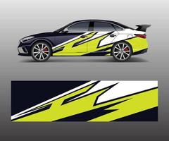 abstract sport racing auto inpakken sticker en sticker ontwerp. vector eps10 formaat.