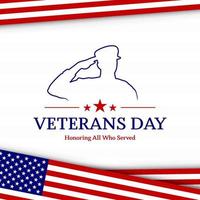 veteranen dag met Amerikaans vlag, modern ontwerp vector