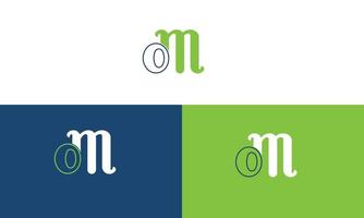 alfabet letters initialen monogram logo om, mo, o en m vector