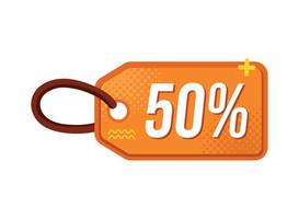 50 procent reclame label vector