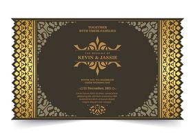 luxe vintage gouden vector uitnodiging kaartsjabloon