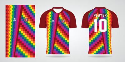 kleurrijke voetbal jersey sport ontwerpsjabloon vector