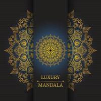gouden kleur abstract en luxe mandala achtergrond ontwerp vector