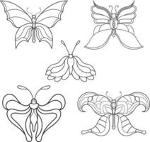 vlinder kleurplaat voor kinderen vector