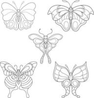 vlinder kleurplaat voor kinderen vector