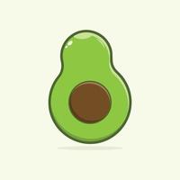 schattig vers en natuurlijk avocado fruit ontwerp vector