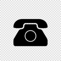 oud telefoon icoon. wijnoogst retro symbool vector