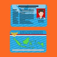 Indonesisch republiek burgerschap identiteit kaart vector
