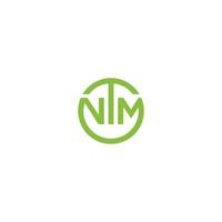 ntm cirkel logo ontwerp vector