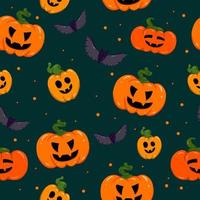 patroon met hallowen pompoenen vector