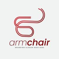 arm stoel modern huis meubilair logo vector