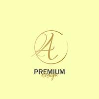 brief logo luxe, schoonheid logo vector