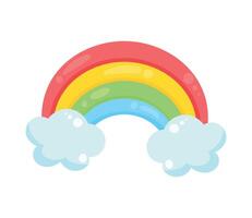 regenboog met wolken vector