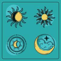 astrologie symbolen pictogrammen vector