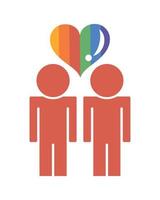 homo's avatars met lgtbi hart vector