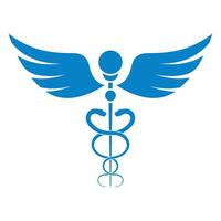 caduceus symbool blauw silhouet vector