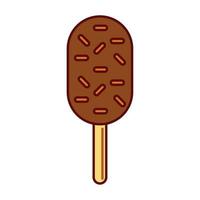 chocolade-ijs stick vector