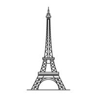 eiffel toren beroemd mijlpaal vector