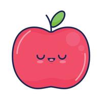 appel fruit kawaii-stijl vector
