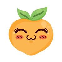 mango kawaii fruit vector