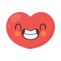 gelukkig hart emoticon vector