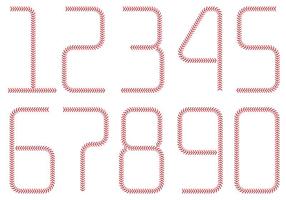 Honkbal Lace Numbers vector