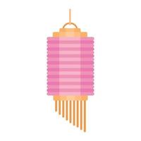 roze Aziatisch lamp vector