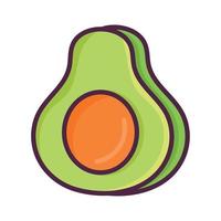 halve avocado groente vector