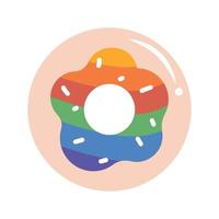 donut met lgtbi vlag vector