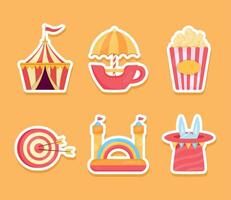 pretpark iconen vector