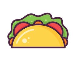 Mexicaans taco snel voedsel vector