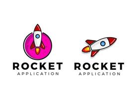 booster logo, raket vooruitgaan logo ontwerpen sjabloon. vector