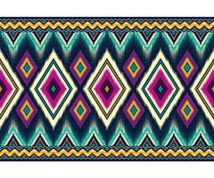 traditioneel etnisch meetkundig patroon achtergrond ontwerp voor achtergronden tapijt behang kleren inpakken kleding stof naadloos borduurwerk stijl vector illustratie