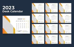 bureau kalender 2023 sjabloon ontwerp vector