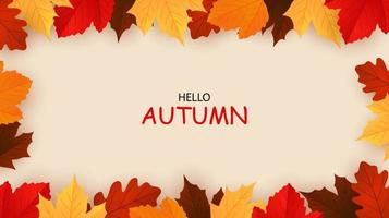 herfst bladeren achtergrond kader met ruimte voor tekst. ontwerpen voor dankzegging, oogst vakantie, groet kaarten, omslag. vector illustratie