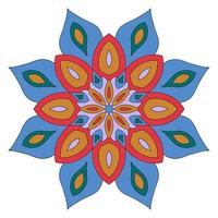 schattige mandala. sier ronde doodle bloem geïsoleerd op een witte achtergrond. geometrische decoratieve sieraad in etnische oosterse stijl. vector