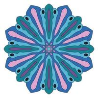 schattige mandala. sier ronde doodle bloem geïsoleerd op een witte achtergrond. geometrische decoratieve sieraad in etnische oosterse stijl. vector