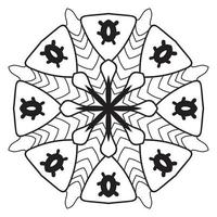 schattige mandala. sier ronde doodle bloem geïsoleerd op een witte achtergrond. geometrische decoratieve sieraad in etnische oosterse stijl. vector