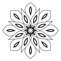 schattige mandala. sier ronde doodle bloem geïsoleerd op een witte achtergrond. geometrische decoratieve sieraad in etnische oosterse stijl. vector