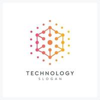 abstract zeshoek technologie logo voor bedrijf vector