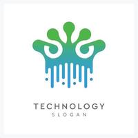 uil en kroon technologie logo voor bedrijf bedrijf vector