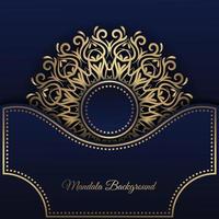 gouden mandala vintage ornament achtergrond luxe vector