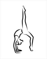 lijn tekening van yoga vector