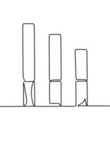 doorlopend lijn tekening van sigaret vector