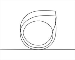 doorlopend lijn tekening van ring vector