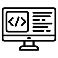 code icoon lijn vector illustratie
